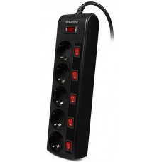 SVEN SF-05PL 5 Sockets Black